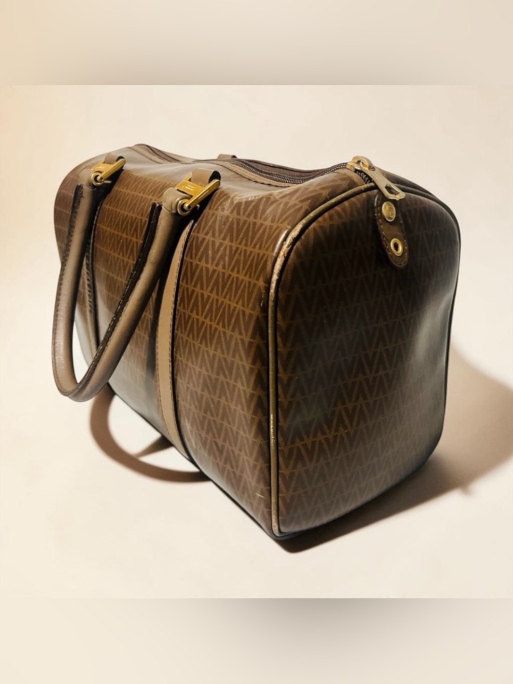Mario Valentino Monogram Boston Bag - Picture 8 of 13